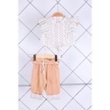 Baby Hola Babyhola Kız Bebek Çocuk Bluz Pantolon Alt Üst Salaş Takım 2'li 21020 - Hardal