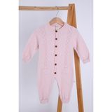 Baby Hola Babyhola Organik Triko Kız Erkek Bebek Çocuk Bereli Tulum Takım 5717 - Pembe - 6 - 9 Ay