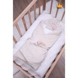 Baby Hola Babyhola Triko Battaniye Kundak Tokası Pamuk Örtü Bere 4'lü Kutulu Set Bebek Hediyesi 12799