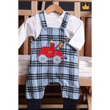 Baby Hola Erkek Bebek Salopet Badi 2'li Takım 2203 - Mavi - 3 - 6 Ay