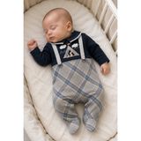 Baby Hola Erkek Bebek Tavşan Desenli Patikli Tulum 12536 - Lacivert - 3 Ay