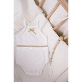 Baby Hola Ip Askılı Simli Kız Bebek Atlet Badi 3529 - Beyaz - 3 - 6 Ay