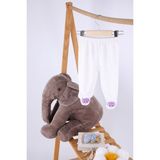 Baby Hola Kadife Oyuncaklı Kız Erkek Bebek Çocuk Pantolon Beyaz BAYKUŞ36-1521 - 3 - 6 Ay