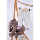 Baby Hola Kadife Oyuncaklı Kız Erkek Bebek Çocuk Pantolon Kedicik - Kar Melanj - 3 - 6 Ay