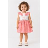 Baby Hola Kız Bebek Müslin Sıfır Kol Yazlık Elbise 15234 - Bordo - 9 - 12 Ay