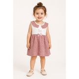 Baby Hola Kız Bebek Müslin Sıfır Kol Yazlık Elbise 15234 - Gül Kurusu - 18 - 24 Ay