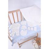 Baby Hola Organik %100 Pamuk Kız Bebek Yenidoğan Tulum Zıbın Battaniye 8'li Dantelli Set 0-3 Ay Hediyelik Hastane Çıkışı 1905 - Ekru - Standart