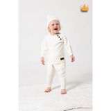 Baby Hola Triko Kazak Pantolon Ponpon Şapkalı Kız Erkek Bebek Takım 2791 - 6 - 9 Ay - Krem