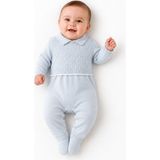 Baby Hola Unisex Triko Patikli Bebek Tulum 5603 - Mavi - 6 - 9 Ay