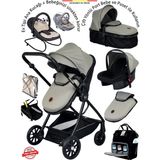 Baby Home 1010 9 In 1 Yeni Doğan Full Set Travel Seyahat Sistem Bebek Arabası 330 Sallanır Ev Tipi Ana Kucağı fume
