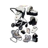 Baby Home 1010 9 In 1 Yeni Doğan Full Set Travel Seyahat Sistem Bebek Arabası 330 Sallanır Ev Tipi Ana Kucağı gri