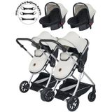 Baby Home 1010 Ayrılıp Birleşebilen Travel Sistem Ikiz Bebek Arabası - Gri