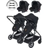 Baby Home 1010 Ayrılıp Birleşebilen Travel Sistem Ikiz Bebek Arabası - Siyah