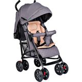 Baby Home 104 Quid Baston Bebek Arabası Gri Renk 25 kg Taşıma Kapasitesi ile Tek Elle Kapanır