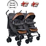 Baby Home 107 Ayrılıp Birleşebilen Baston Ikiz Bebek Arabası - Füme