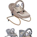 Baby Home 330 Hug Ana kucağı - Kademeli - Sallanır - Sabitlenebilir - Oyuncaklı - Bebek Puseti - Açık Kahverengi