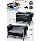 Baby Home 620 Lora-co 70x110 Bebek Oyun Parkı Yatak Anne Yanı Beşik gri