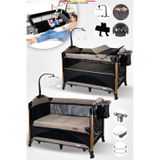 Baby Home 620 Lora-co 70x110 Bebek Oyun Parkı Yatak Anne Yanı Beşik kahverengi