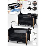 Baby Home 620 Lora-co 70x110 Bebek Oyun Parkı Yatak Anne Yanı Beşik siyah