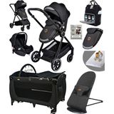 Baby Home 8 In 1 Yeni Doğan Set 990 Travel Sistem Bebek Arabası Lorelli Anne Yanı Beşik Oyun Parkı Yatak 370 Ana Kucağı - Siyah