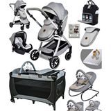 Baby Home 9 In 1 Full Tak?m 990 Travel Sistem Bebek Arabas? 560 Oyun Park? Yatak Be?ik 330 Ev Tipi Ana Kuca?? - Gri