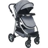 Baby Home 9 In 1 Yeni Doğan Full Set 950 Travel Sistem Bebek Arabası 330 Sallanır Ana Kucağı - Gri