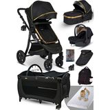 Baby Home 9 in 1 Yeni Ekonomi Paket Baby Home 985 Travel Sistem Bebek Arabası 560 Oyun Parkı Park Yatak Beşik - Füme