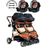 Baby Home 945 Siyah Ayrılıp Birleşebilen Travel Sistem İkiz Bebek Arabası