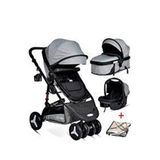 Baby Home BH-945 Paris Amortisörlü Gri Travel Sistem Bebek Arabası