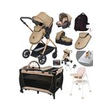 Baby Home Ekonomi Paket 10 In 1 1010 Travel Sistem Bebek Arabası 560 Oyun Parkı Yatak Beşik Ve Mama Sandalyesi