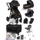 Baby Home Ekonomi Paket 10 In 1 Baby Home 985 Travel Sistem Bebek Arabası 560 Oyun Parkı Yatak Beşik 1450 Mama Sandalyesi - Siyah