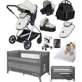 Baby Home Full Ekonomi Paket 9 In 1 Set 1010 Travel Sistem Bebek Arabası Ve Anne Yanı Beşik Oyun Parkı Yatak - Gri