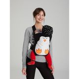 Baby Home Woykids Bebek Taşıyıcı Kanguru - Bebek Taşıma Kangurusu Penguen Desenli - Siyah - Beyaz