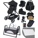 Baby Home Yeni Ekonomi Paket 8 In 1 1010 Travel Sistem Bebek Arabası 340 Anne Yanı Bebek Sepeti Beşik - Siyah