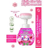 Baby Icon Doğal Çocuk Köpük El Sabunu 350 ml – Çilek Kokulu Vegan Parabensiz Çiçek Şekilli Pembe Köpük - Kırmızı