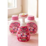 Baby Icon Doğal Çocuk Köpük El Sabunu 350 ml Çilek Kokulu Vegan Parabensiz Çiçek Şekilli Pembe Köpük ve 2li Yedek Dolum