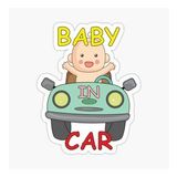 Baby in Board Arabada Bebek Var Sticker Yapıştırma 18cm mm1