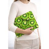 Baby Kangaroo 11-12,13-14-15-16 Inc Kivi Desenli Peluş Laptop Kılıfı & Tablet Çantası Yumuşak MacBook Çantası - 15 inç