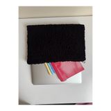 BABY KANGAROO 12,13-14-15-16 Inc Siyah Teddy/ Peluş Bilgisayar Çantası, Laptop Kılıfı , Macbook Air Kılıfı