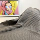 Baby Kety Çok Amaçlı 4 Katlı Müslin Örtü Bezi - Yeni Doğan Bebek Battaniyesi %100 Pamuk 95 x 95 cm - Antrasit