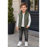 baby kids colors Erkek Çocuk Ayıcık Desenli Kapitone Yelek