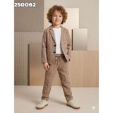 Baby Kids Colors Erkek Çocuk Keten Görünümlü Ceketli Spor Takım Elbise/ Gösteri /özel Gün/mezuniyet Spor Takım Elbise - Açık Kahverengi - 10 Yaş