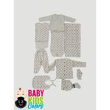 Baby Kids Colors Fitilli Kumaşa 10'li Kalp Baskılı Hastane Çıkışı - Kırmızı - Yenidoğan