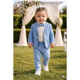 baby kids colors Flamlı keten salaş ceketli takım elbise/gömlek pantolon ceket papyon