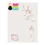baby kids colors Kutulu 4 Parça Civciv Kapşonlu %100 Pamuk Bebek Bornoz Takımı