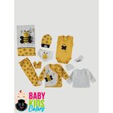 Baby Kids Colors Kutulu Arı Lüx Bebek Zıbın Seti Yenidoğan Hastane Çıkışı Bebek Giyim - Siyah
