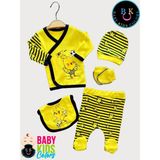 Baby Kids Colors Yeni Doğan Bebek Taraftar Zıbın Takımı 5 Parça Pamuk - Yenidoğan - Fenerbahçe
