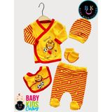 Baby Kids Colors Yeni Doğan Bebek Taraftar Zıbın Takımı 5 Parça Pamuk - Yenidoğan - Galatasaray