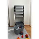 Baby Kinder 6 Sepetli Dolap Çok Amaçlı Dolap Oyuncak Dolabı - Standart - Beyaz