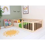 Baby Kinder Ahşap Montessori Bebek ve Çocuk Karyolası - 70 x 130 cm - Çam